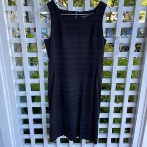 Striped grey and navy Eileen Fisher dress